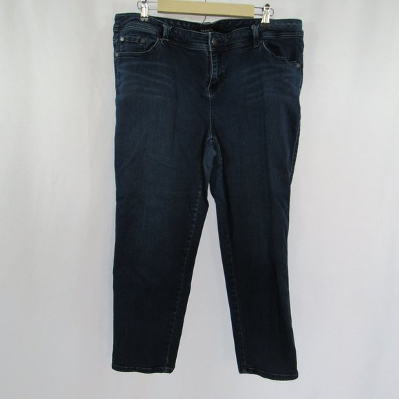 TORRID DENIM - Women's Plus size 18, Cropped Leg, Mid-Rise, Stretch, Blue Jeans - Picture 2 of 8